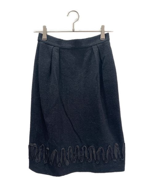 CHANEL（シャネル）CHANEL (シャネル) ツイードスカート ブラック サイズ:36の古着・服飾アイテム