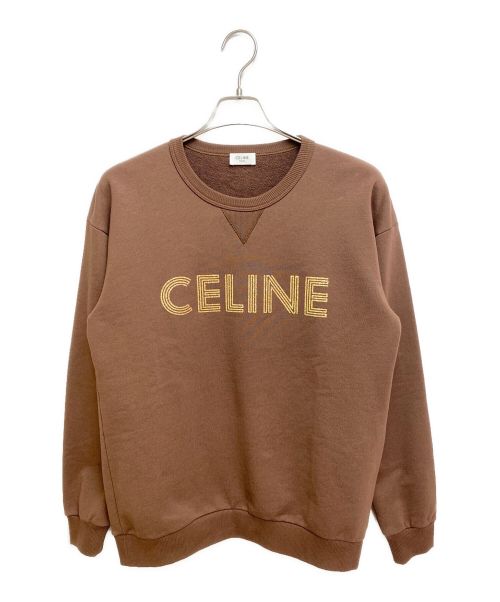 CELINE（セリーヌ）CELINE (セリーヌ) 23AW ロゴスウェット ブラウン サイズ:Sの古着・服飾アイテム