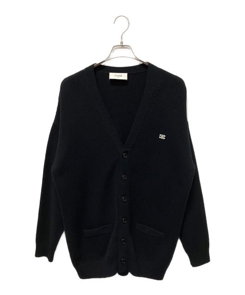 CELINE（セリーヌ）CELINE (セリーヌ) トリオンフロングカーディガン ブラック サイズ:XSの古着・服飾アイテム