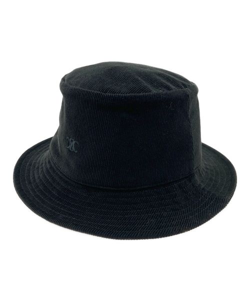 CELINE（セリーヌ）CELINE (セリーヌ) MINI TRIOMPHE BUCKET HAT IN CORDUROY ブラック サイズ:Lの古着・服飾アイテム