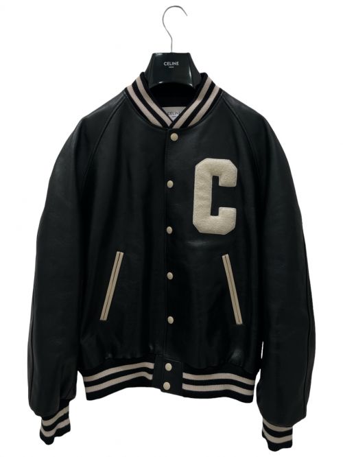 CELINE（セリーヌ）CELINE (セリーヌ) レザー ボンバー ジャケット ブラック サイズ:44の古着・服飾アイテム