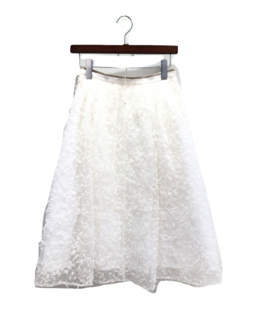 FOXEY（フォクシー）FOXEY (フォクシー) ブティックレーススカート ホワイト サイズ:38の古着・服飾アイテム