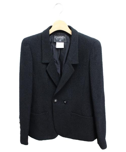 CHANEL（シャネル）CHANEL (シャネル) ココボタンデザインジャケット ブラック サイズ:36の古着・服飾アイテム