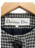 中古・古着 Christian Dior (クリスチャン ディオール) ツイードコート ブラック×ホワイト サイズ:9：29800円