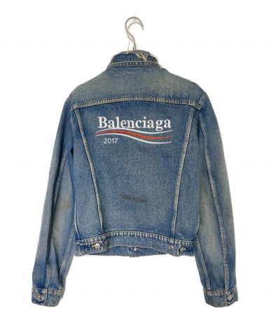 [中古]BALENCIAGA(バレンシアガ)のメンズ アウター・ジャケット 17AW Campaign Logo Denim Jacket