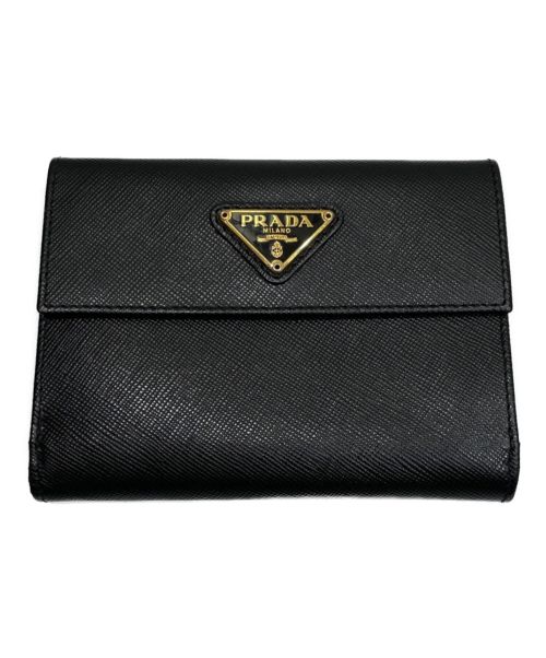 PRADA（プラダ）PRADA (プラダ) 2つ折り財布 ブラック サイズ:-の古着・服飾アイテム