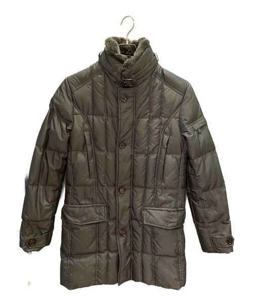 MOORER（ムーレー）MOORER (ムーレー) ラビットファー襟ダウンジャケット ブラウン サイズ:46の古着・服飾アイテム