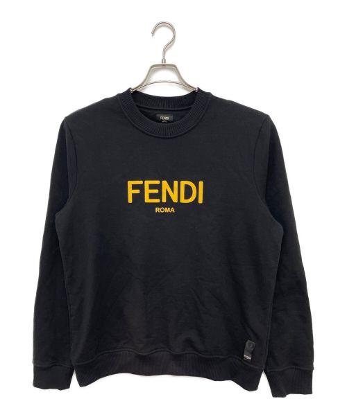 FENDI（フェンディ）FENDI (フェンディ) ロゴスウェット ブラック サイズ:XLの古着・服飾アイテム