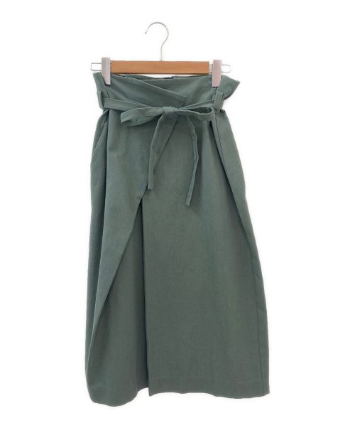 odeeh（オデイ）odeeh (オデイ) ラップ風スカート グリーン サイズ:38の古着・服飾アイテム