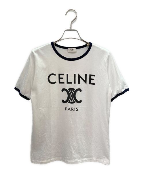 37464円 【はこぽす対応商品】 CELINE セリーヌ トリオンフ 半袖 Tシャツ レディース Lサイズ