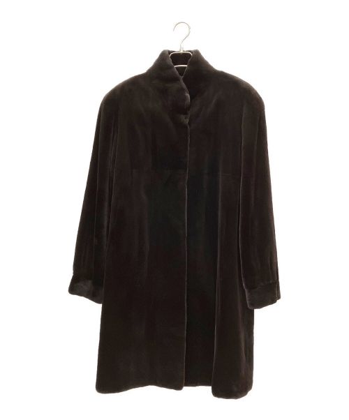 SAGA MINK（サガミンク）SAGA MINK (サガミンク) シェアードミンクコート ダークブラウン サイズ:Freeの古着・服飾アイテム