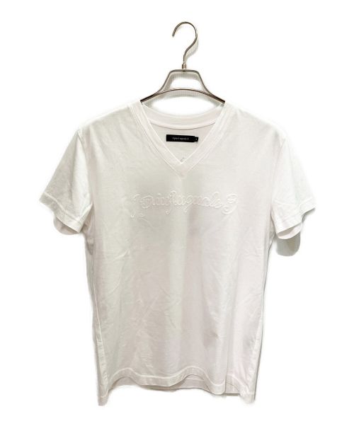 1piu1uguale3（ウノ ピゥ ウノ ウグァーレ トレ）1piu1uguale3 (ウノピゥ ウノ ウグァーレ トレ) VネックTシャツ ホワイト サイズ:Lの古着・服飾アイテム