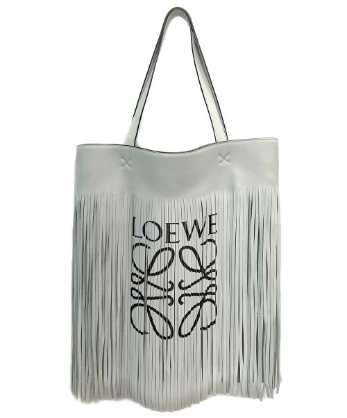 LOEWE（ロエベ）LOEWE (ロエベ) Vertical Tote Fringe Paula Bag ミント サイズ:-の古着・服飾アイテム