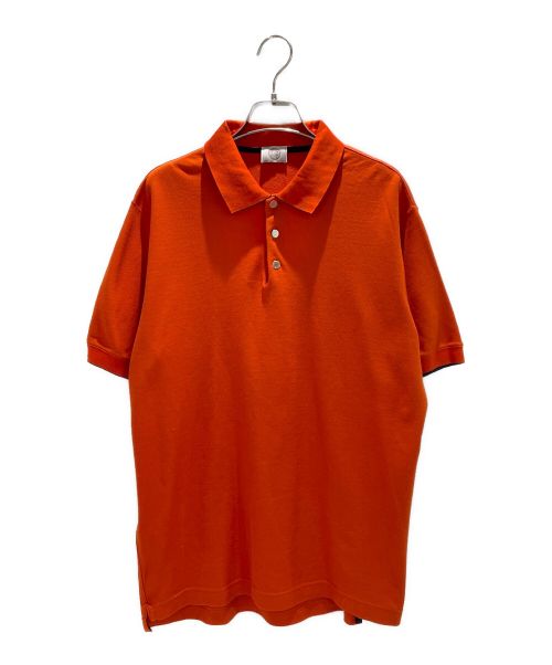 HERMES（エルメス）HERMES (エルメス) メタルボタンパイピングポロシャツ オレンジ サイズ:XXXLの古着・服飾アイテム