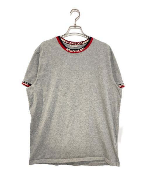 MONCLER（モンクレール）MONCLER (モンクレール) ロゴパイピングTシャツ ライトグレー サイズ:XLの古着・服飾アイテム