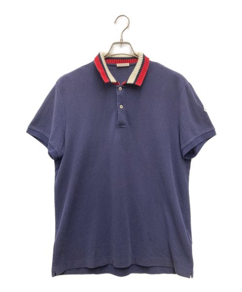 MONCLER（モンクレール）MONCLER (モンクレール) ポロシャツ ネイビー サイズ:XLの古着・服飾アイテム