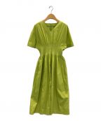 LE CIEL BLEUルシェルブルー）の古着「Round Form Dress」｜グリーン