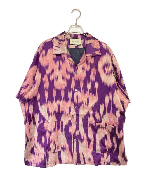 GUCCI（グッチ）GUCCI (グッチ) ボーリングシャツ パープル×ピンク サイズ:44の古着・服飾アイテム