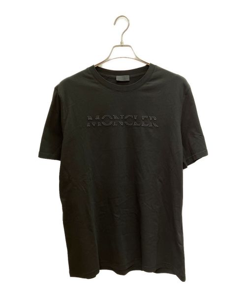 MONCLER（モンクレール）MONCLER (モンクレール) ロゴ刺繍Tシャツ ブラック サイズ:Lの古着・服飾アイテム