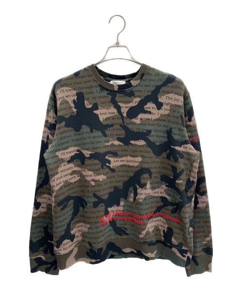 VALENTINO（ヴァレンティノ）VALENTINO (ヴァレンティノ) Camouflage Print Sweatshirt カーキ サイズ:Mの古着・服飾アイテム