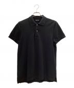TOM FORDトムフォード）の古着「ワンポイントロゴ半袖ポロシャツ」｜ブラック