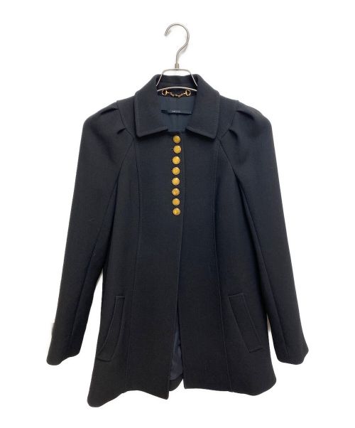 GUCCI（グッチ）GUCCI (グッチ) ステンカラーコート ブラック サイズ:40の古着・服飾アイテム
