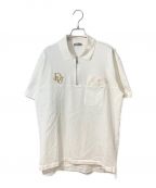 Christian Diorクリスチャン ディオール）の古着「半袖ハーフジップシャツ」｜ベージュ