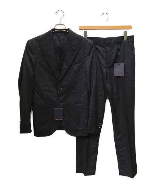 LOUIS VUITTON（ルイ ヴィトン）LOUIS VUITTON (ルイ ヴィトン) セットアップスーツ ブラック×ブルー サイズ:46 未使用品の古着・服飾アイテム
