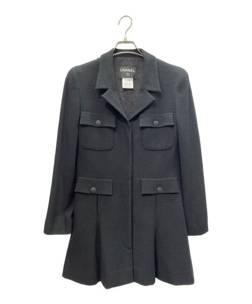 CHANEL（シャネル）CHANEL (シャネル) CCマークジャケット ブラック サイズ:40の古着・服飾アイテム