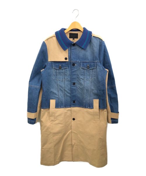HARRISONWONG（ハリソンウォン）HARRISONWONG (ハリソンウォン) Deconstructed Trench Coat With Denim ベージュ×ブルー サイズ:Lの古着・服飾アイテム