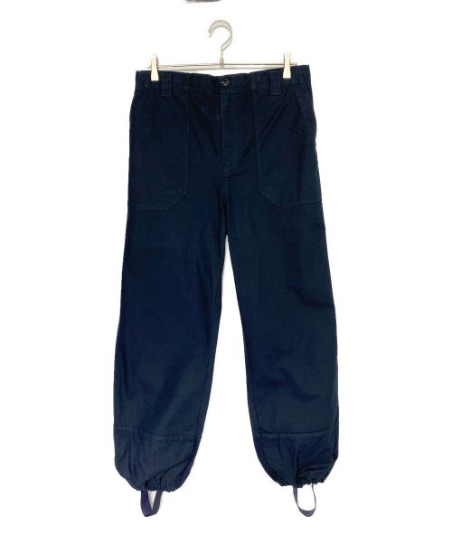 GUCCI（グッチ）GUCCI (グッチ) LOGO PATCH LOOSE PANT ネイビー サイズ:48の古着・服飾アイテム