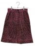 CHANEL (シャネル) Tweed skirt レッド×ブラック サイズ:36：60000円