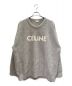 CELINE（セリーヌ）の古着「オーバーサイズ ロゴ リブ編セーター」｜グレー