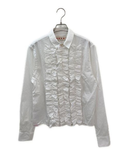 MARNI（マルニ）MARNI (マルニ) 2wayカラーフリルブラウス ホワイト サイズ:42の古着・服飾アイテム