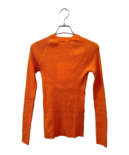 ENFOLD（エンフォルド）ENFOLD (エンフォルド) BI-COLOR RIB LONG T-SHIRT オレンジ サイズ:38 未使用品の古着・服飾アイテム