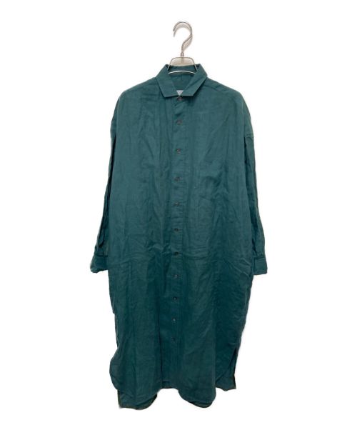 ticca（ティッカ）ticca (ティッカ) リネンシャツワンピース グリーン サイズ:FREEの古着・服飾アイテム