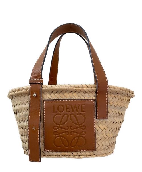 LOEWE（ロエベ）LOEWE (ロエベ) バスケットバッグスモール ブラウン×ベージュの古着・服飾アイテム