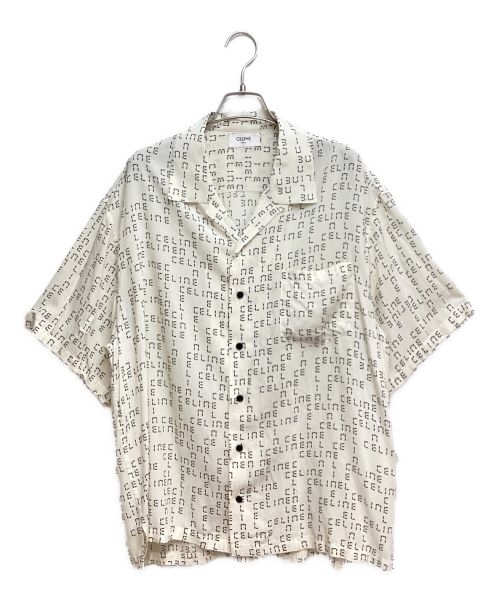 CELINE（セリーヌ）CELINE (セリーヌ) Digital Print Loose-Fit Hawaiian Sshirt　（デジタルプリントルーズフィットハワイアンシャツ） アイボリー サイズ:37の古着・服飾アイテム