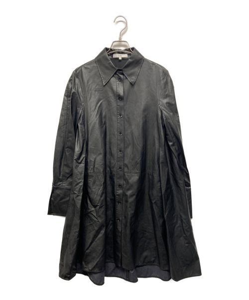tibi（ティビ）tibi (ティビ) FAKE LEATHER SHIRT ブラック サイズ:Mの古着・服飾アイテム