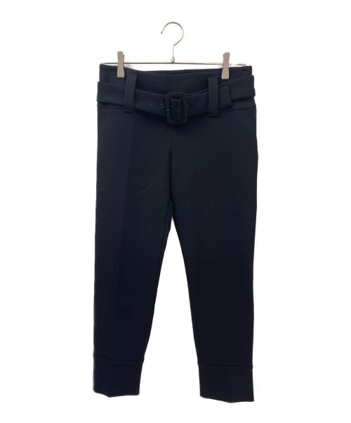 PRADA（プラダ）PRADA (プラダ) ベルト付パンツ ブラック サイズ:38の古着・服飾アイテム