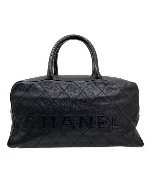 CHANEL（シャネル）CHANEL (シャネル) ロゴボストンバッグ ブラックの古着・服飾アイテム