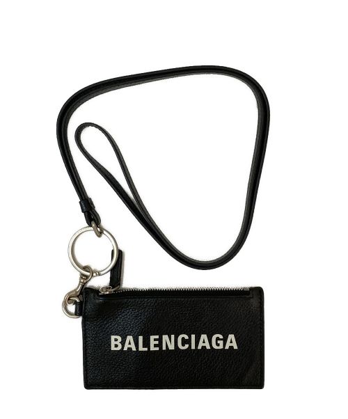 BALENCIAGA（バレンシアガ）BALENCIAGA (バレンシアガ) ストラップ付カードケース ブラックの古着・服飾アイテム