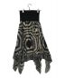 Jean Paul Gaultier MAILLE (ジャンポールゴルチエ マイユ) ニットウエスト総柄スカート ブラック×ホワイト サイズ:S：15800円