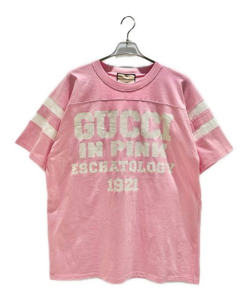 GUCCI（グッチ）GUCCI (グッチ) ESCHATOLOGY IN 1921半袖 Tシャツ ピンク サイズ:L 未使用品の古着・服飾アイテム