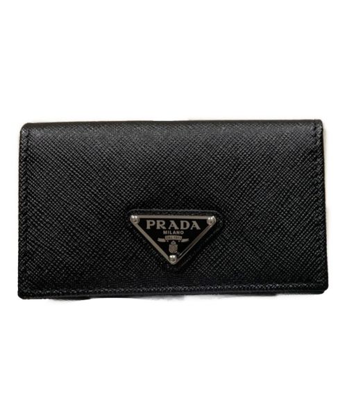 PRADA（プラダ）PRADA (プラダ) 三角ロゴカードケース ブラック サイズ:- 未使用品の古着・服飾アイテム