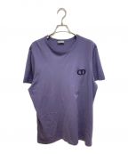 Christian Diorクリスチャン ディオール）の古着「CDロゴコットンTシャツ」｜パープル