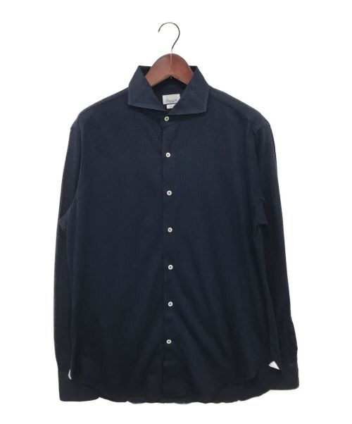 giannetto（ジャンネット）giannetto (ジャンネット) カッタウェイカラーシャツ ブルー サイズ:45/18の古着・服飾アイテム