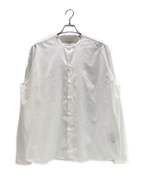 HERMES（エルメス）HERMES (エルメス) ノーカラーシャツ ホワイト サイズ:38の古着・服飾アイテム