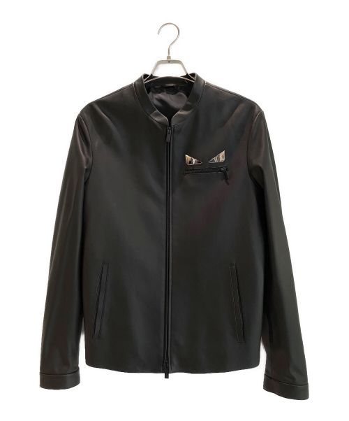 FENDI（フェンディ）FENDI (フェンディ) モンスターレザージャケット ブラック サイズ:46の古着・服飾アイテム