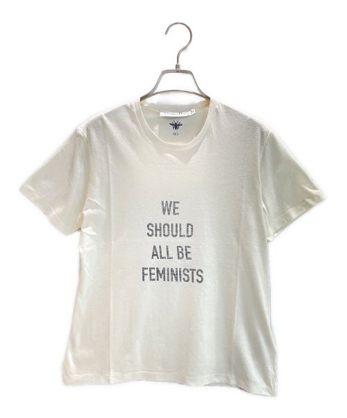 Christian Dior（クリスチャン ディオール）Christian Dior (クリスチャン ディオール) We Should All Be Feminists T-shirts アイボリー サイズ:XS 未使用品の古着・服飾アイテム